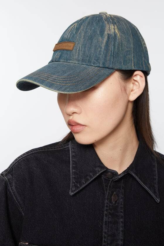 Acne Studios Kappe mit Denim-Logo Rabatte dieses Monats