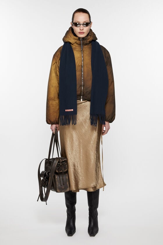 Acne Studios Schmaler Fransen-Schal aus Wolle Outlet