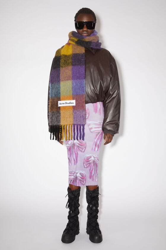 Acne Studios Karierter Schal aus Mohair Hotsell