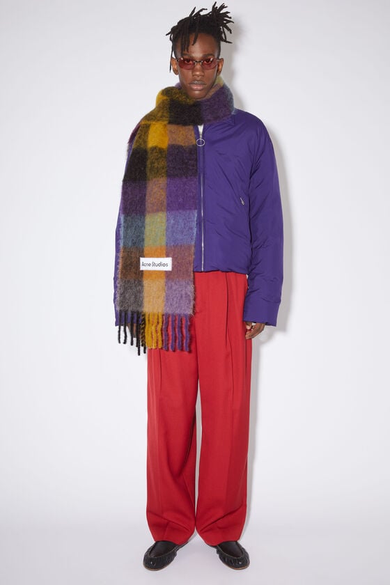 Acne Studios Karierter Schal aus Mohair Hotsell