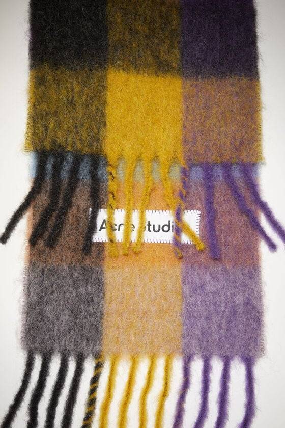 Acne Studios Karierter Schal aus Mohair Hotsell