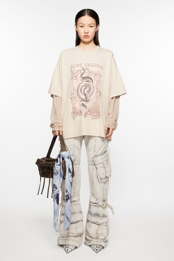 Acne Studios Bedruckter Seidenschal Günstiger Verkauf