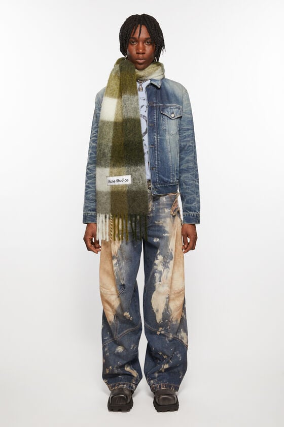 Acne Studios Karierter Schal aus Mohair Limitierter Zeitrabatt