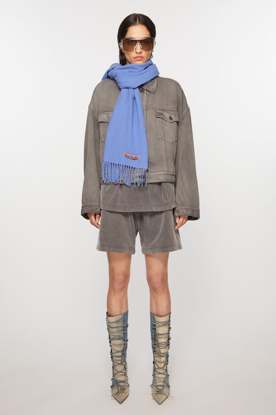 Acne Studios Schmaler Fransen-Schal aus Wolle Günstig kaufen
