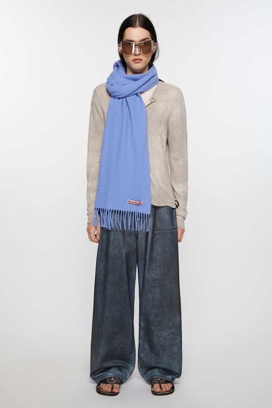 Acne Studios Schmaler Fransen-Schal aus Wolle Günstig kaufen