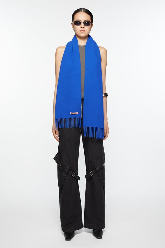Acne Studios Schmaler Fransen-Schal aus Wolle Großer Ausverkauf