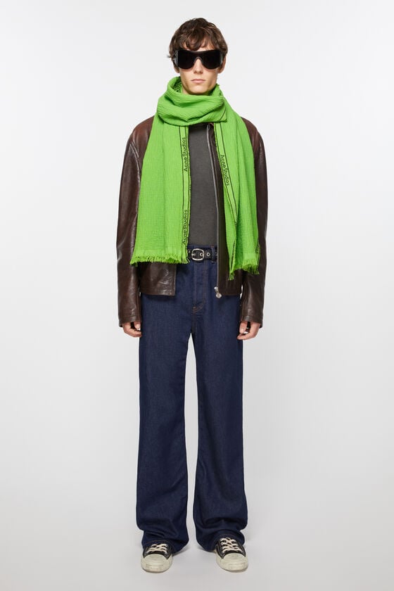 Acne Studios Schal mit Logo-Tape Preisnachlass