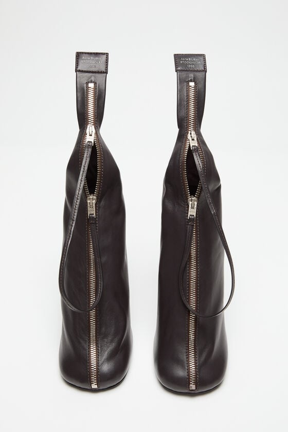 Acne Studios Leather zip heels Laufsteg-Show Osterangebot