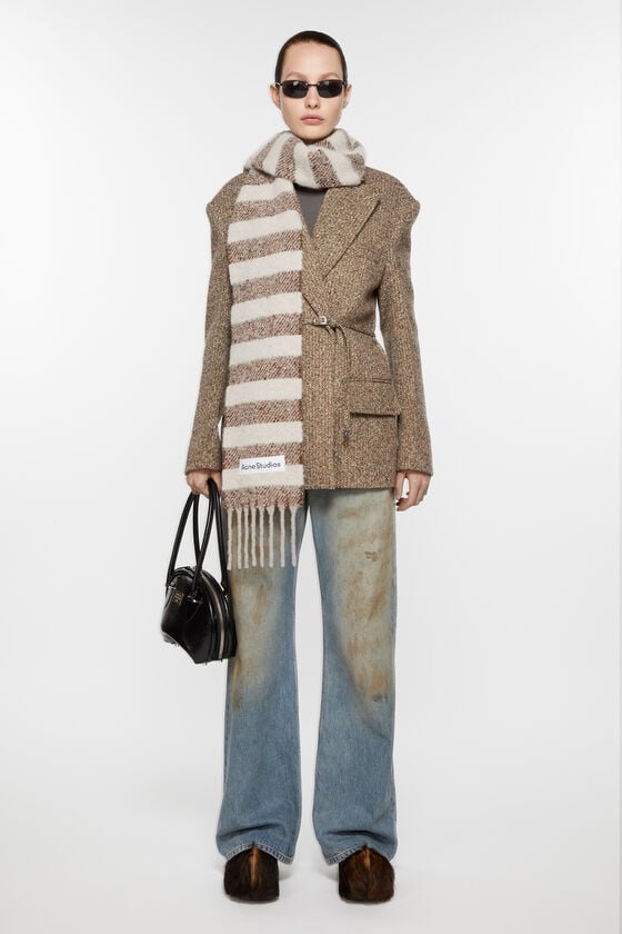 Acne Studios Gestreifter Alpaka-Schal - Schmal Räumungsverkauf