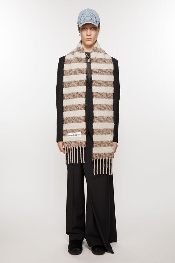 Acne Studios Gestreifter Alpaka-Schal - Schmal Räumungsverkauf