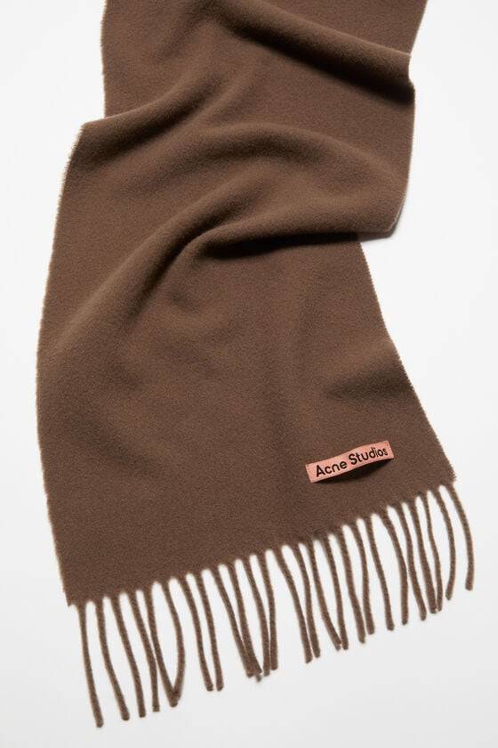 Acne Studios Schmaler Fransen-Schal aus Wolle Sonderangebote