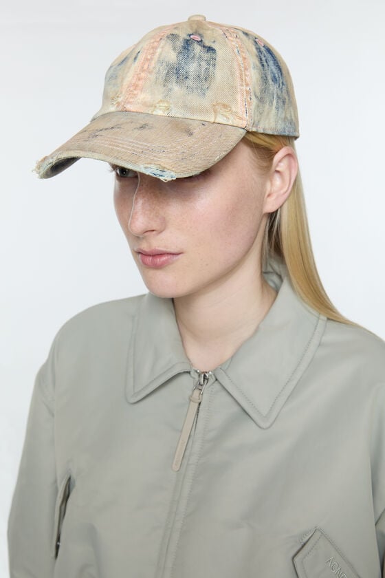 Acne Studios Kappe aus beschichtetem Denim VIP-Rabatte