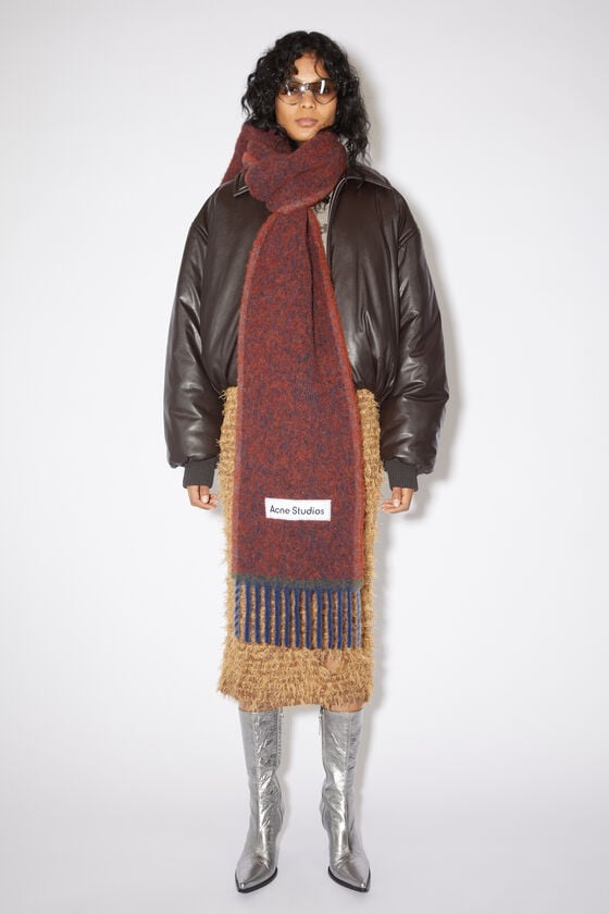 Acne Studios Woll-Mohair-Schal – Schmal Begrenzte Freigabe