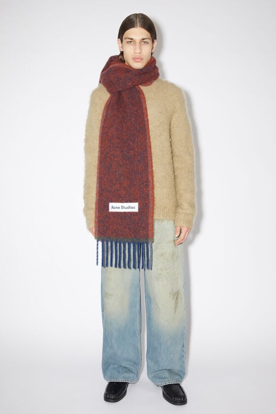 Acne Studios Woll-Mohair-Schal – Schmal Begrenzte Freigabe