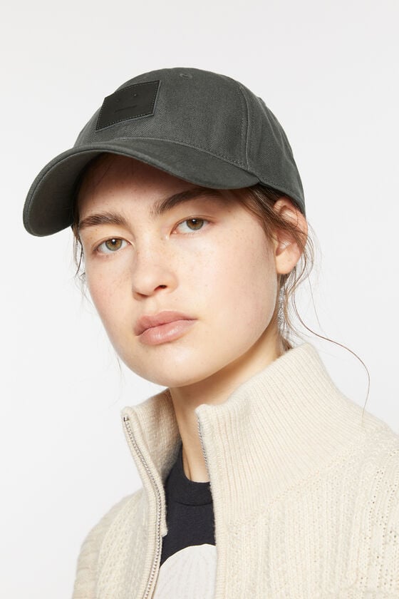Acne Studios Leder Face-Patch Kappe Letzte 3 Tage