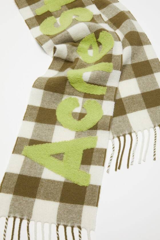 Acne Studios Karo-Schal mit Logo - Schmal Neueste Stile