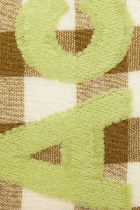 Acne Studios Karo-Schal mit Logo - Schmal Neueste Stile