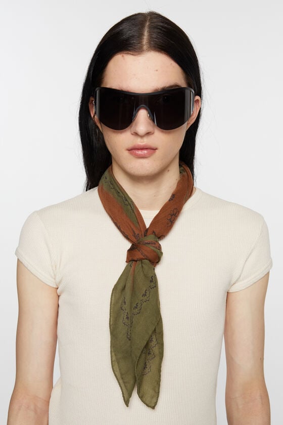Acne Studios Leichter Wollschal mit Print Letzte 2 Tage