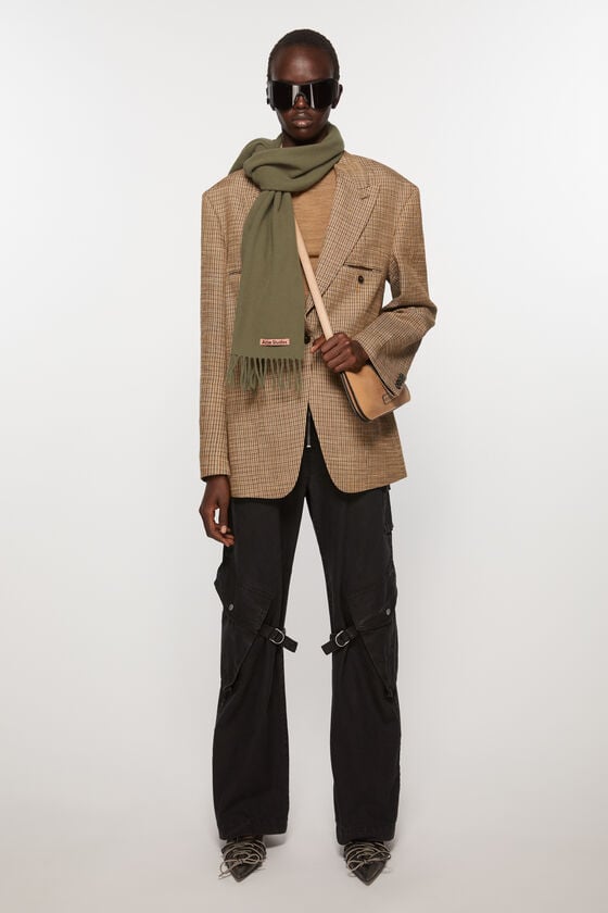 Acne Studios Schmaler Fransen-Schal aus Wolle Bis zu 65% Rabatt