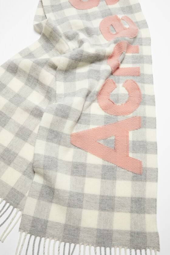 Acne Studios Karierter Schal mit Logo Super Rabatt
