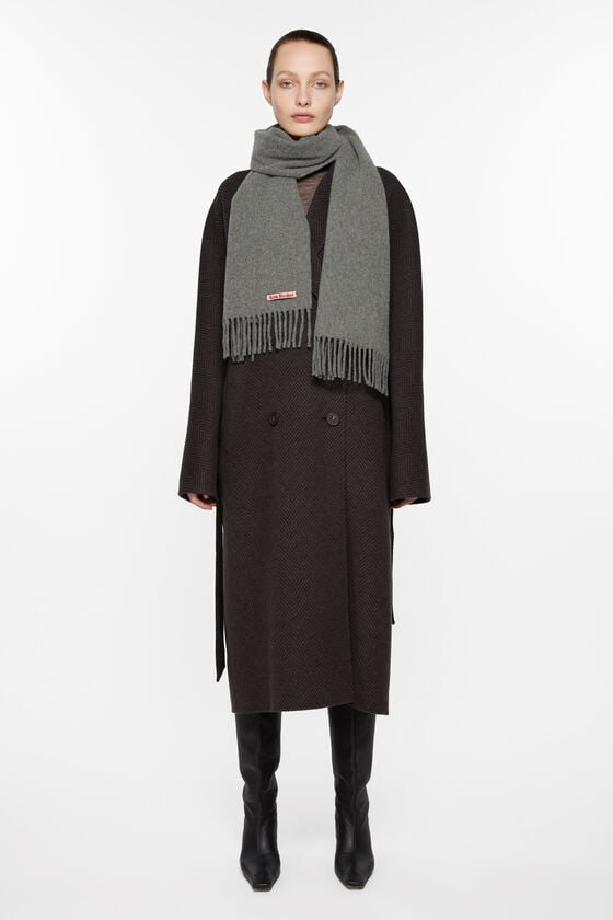 Acne Studios Schmaler Fransen-Schal aus Wolle Clearance-Verkauf