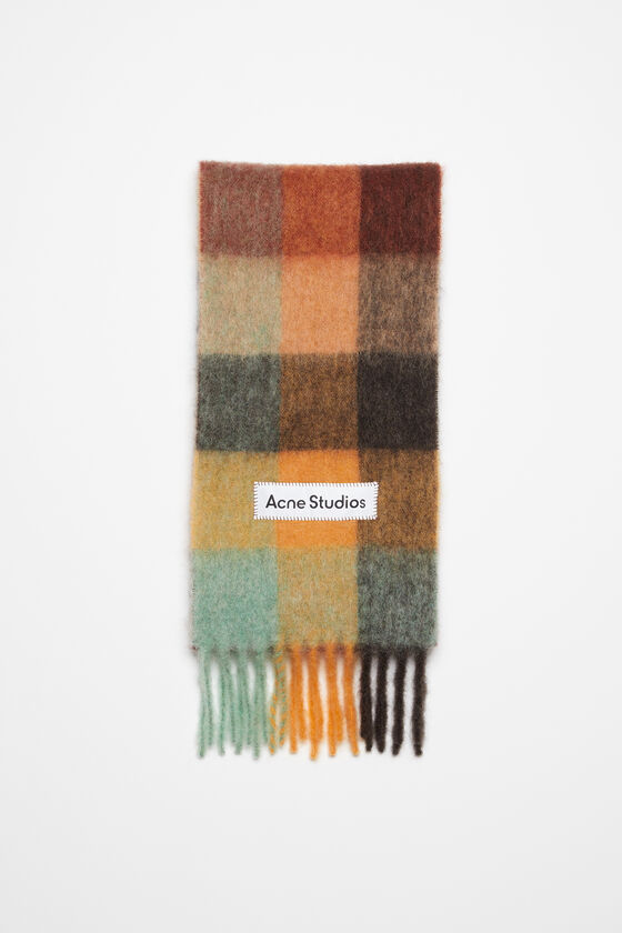 Acne Studios Karierter Schal aus Mohair Rabatte dieses Monats