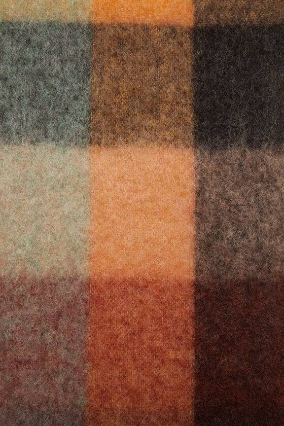 Acne Studios Karierter Schal aus Mohair Rabatte dieses Monats