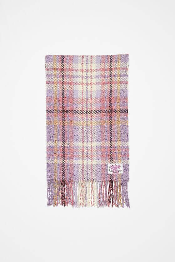 Acne Studios Fransen-Schal mit Karomuster Online