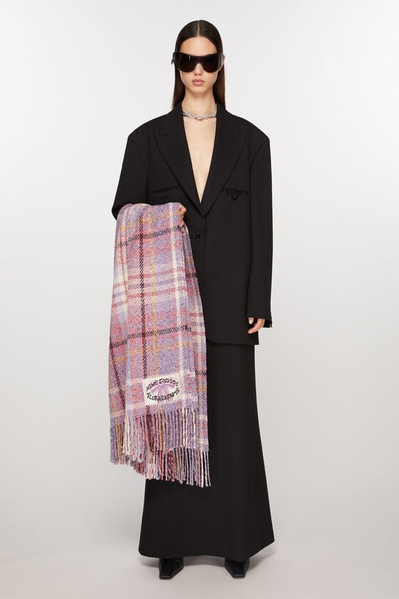 Acne Studios Karierter Oversized-Schal Outlet