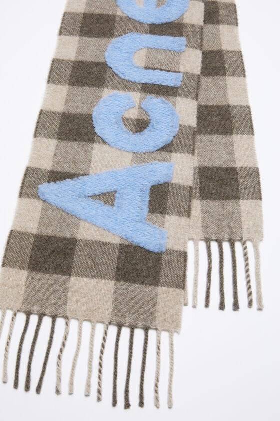 Acne Studios Karo-Schal mit Logo - Schmal Hotsell