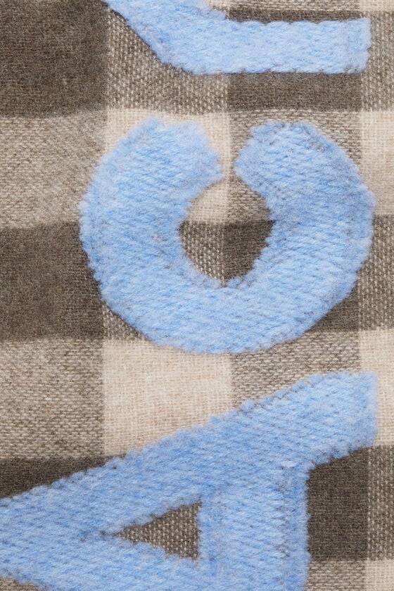 Acne Studios Karo-Schal mit Logo - Schmal Hotsell