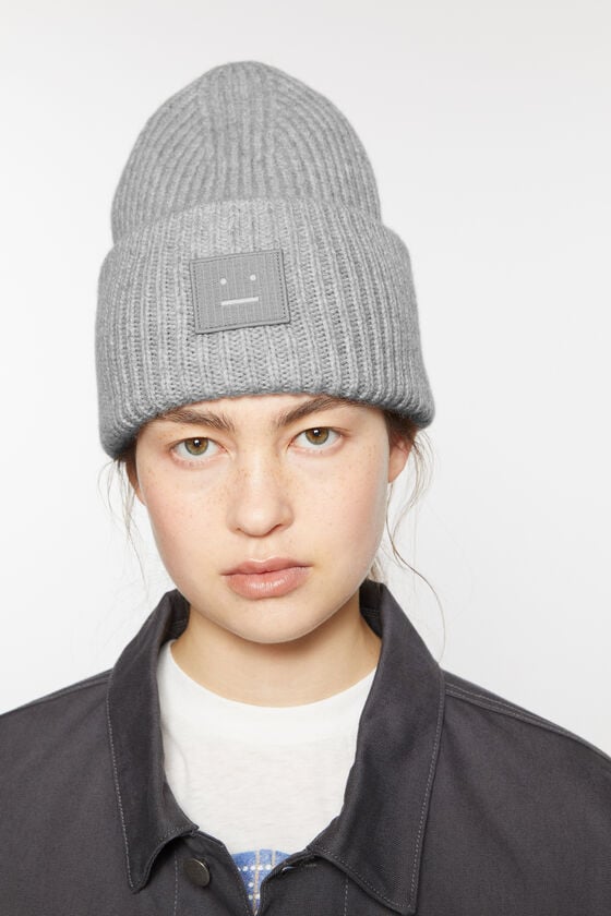 Acne Studios Mütze mit großem Face-Logo Großer Ausverkauf