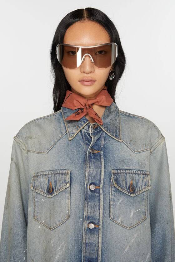 Acne Studios Leichter Schal mit Print Blitzangebot