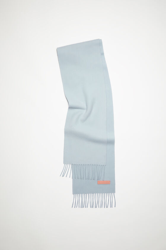 Acne Studios Wollschal mit Label in Rosa – Schmal Räumungsverkauf