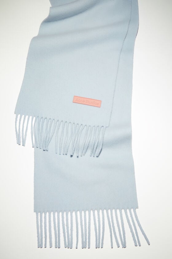 Acne Studios Wollschal mit Label in Rosa – Schmal Räumungsverkauf
