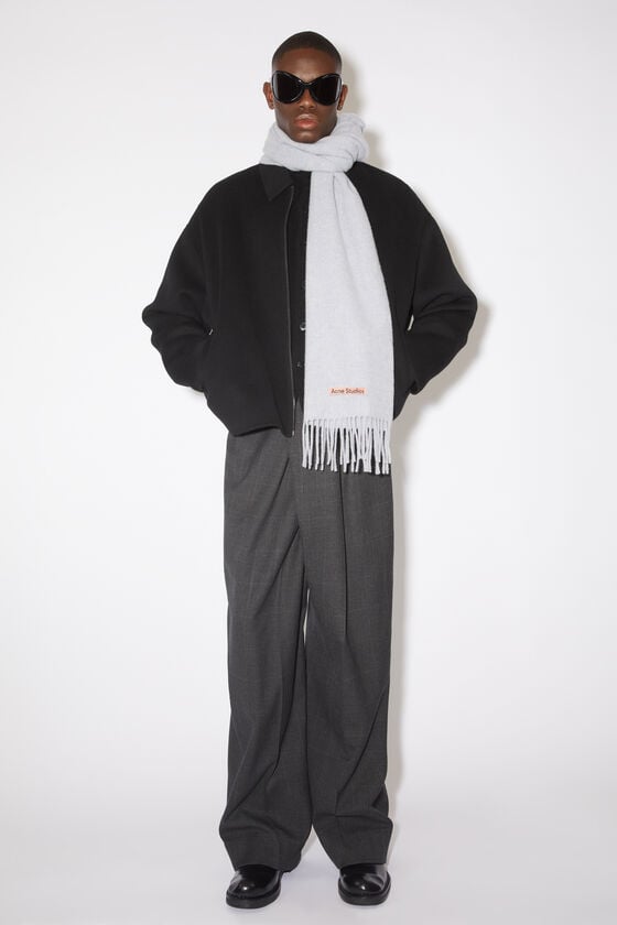 Acne Studios Schmaler Fransen-Schal aus Wolle Tägliche Deals