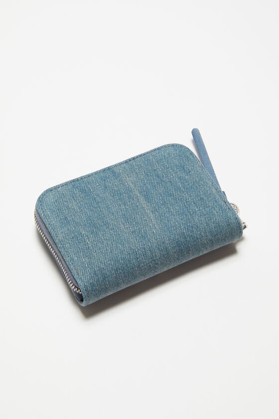 Acne Studios Portemonnaie aus Denim mit Reißverschluss Tiefpreis