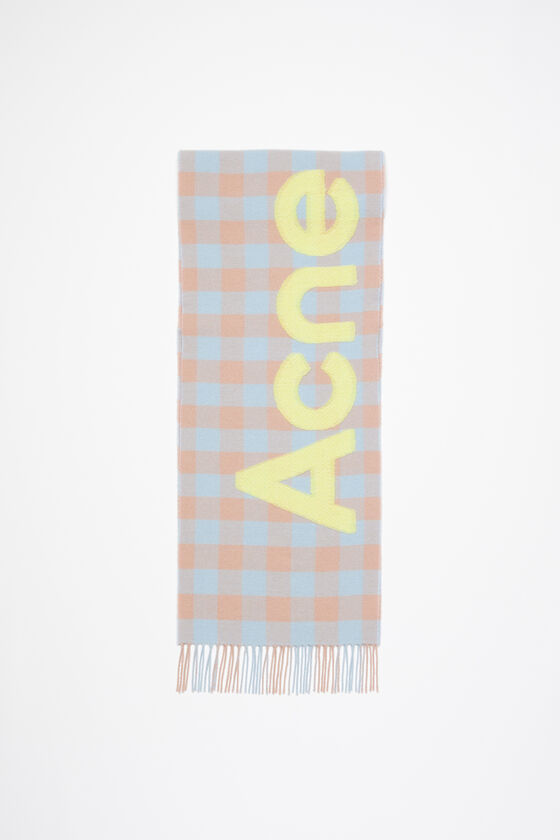 Acne Studios Karierter Schal mit Logo Super Sparpreis