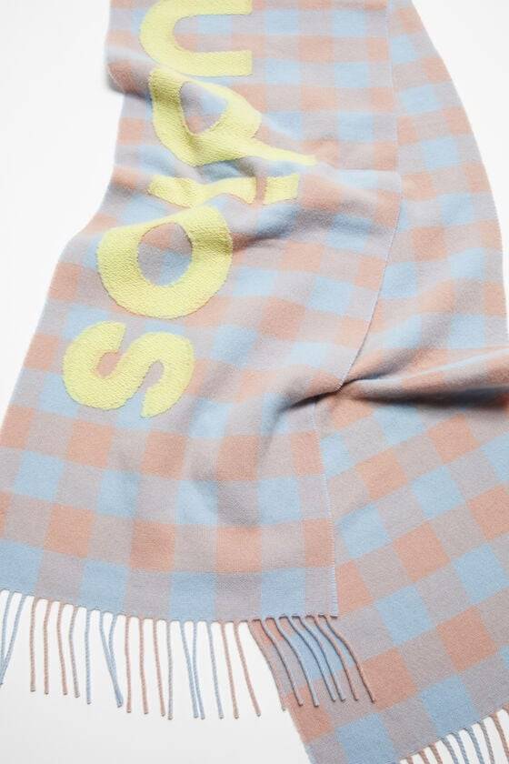 Acne Studios Karierter Schal mit Logo Super Sparpreis