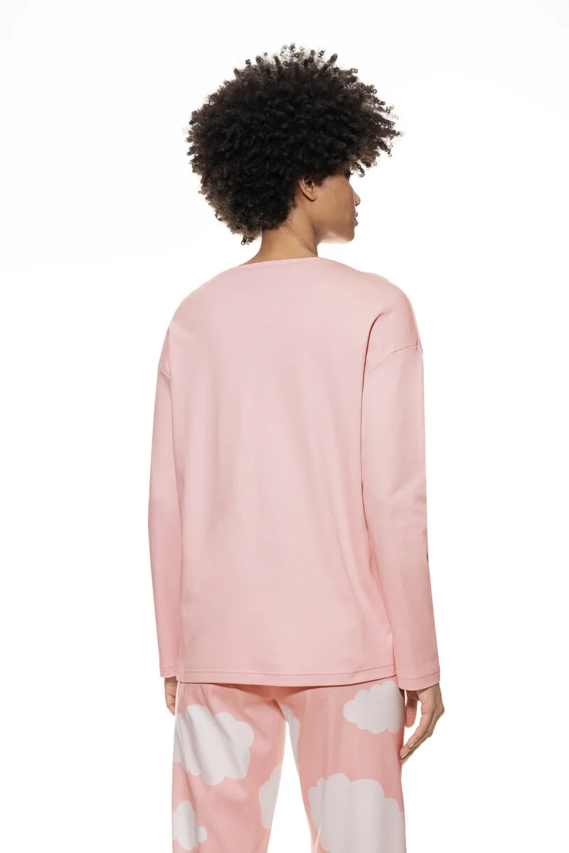 Merxx Pyjama Shirt langarm Serie Clouds Auslauf