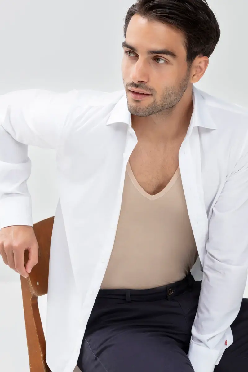 Merxx Das Drunterhemd - V-Neck | Slim fit Serie Dry Cotton Functional Zeitbegrenzte Promotion