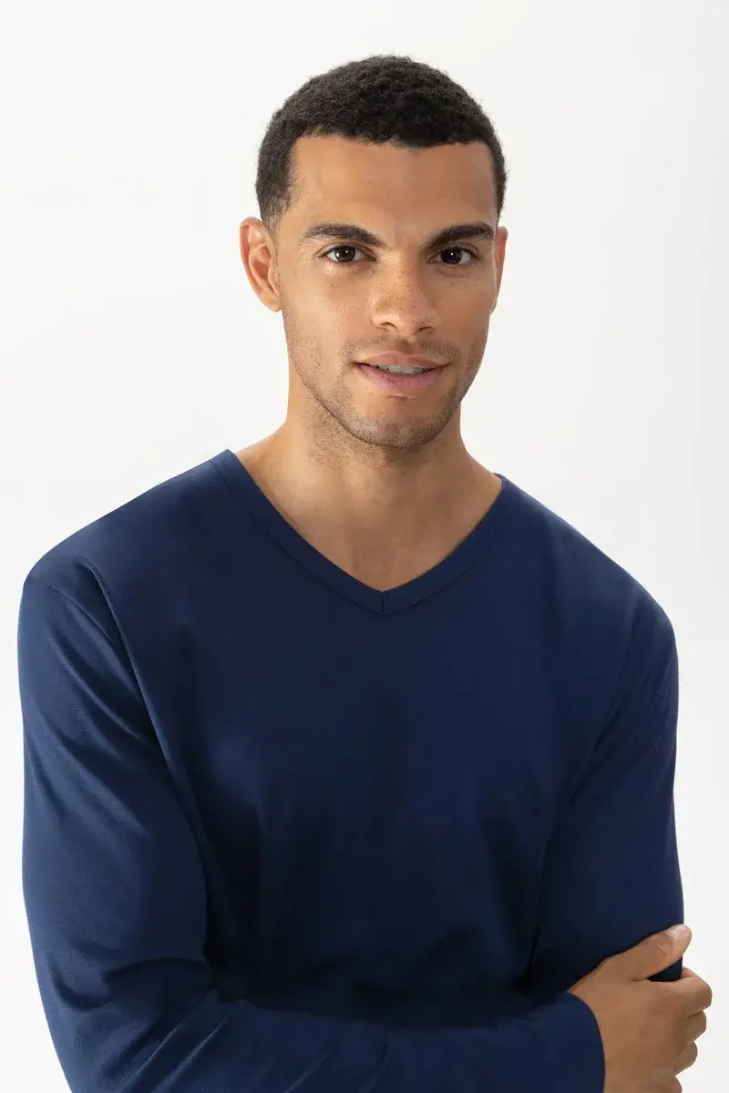 Merxx Langarm-T-Shirt Serie Solid Night Bis zu 65% Rabatt