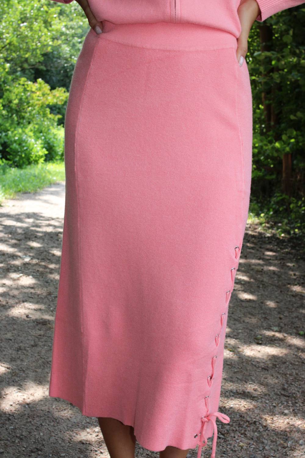 Miss Goodlife Skirt Knitted – peach Fabrik Onlineshop