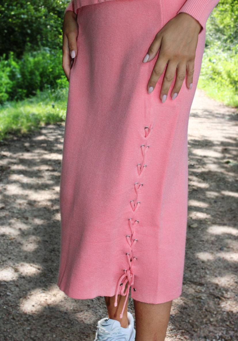 Miss Goodlife Skirt Knitted – peach Fabrik Onlineshop