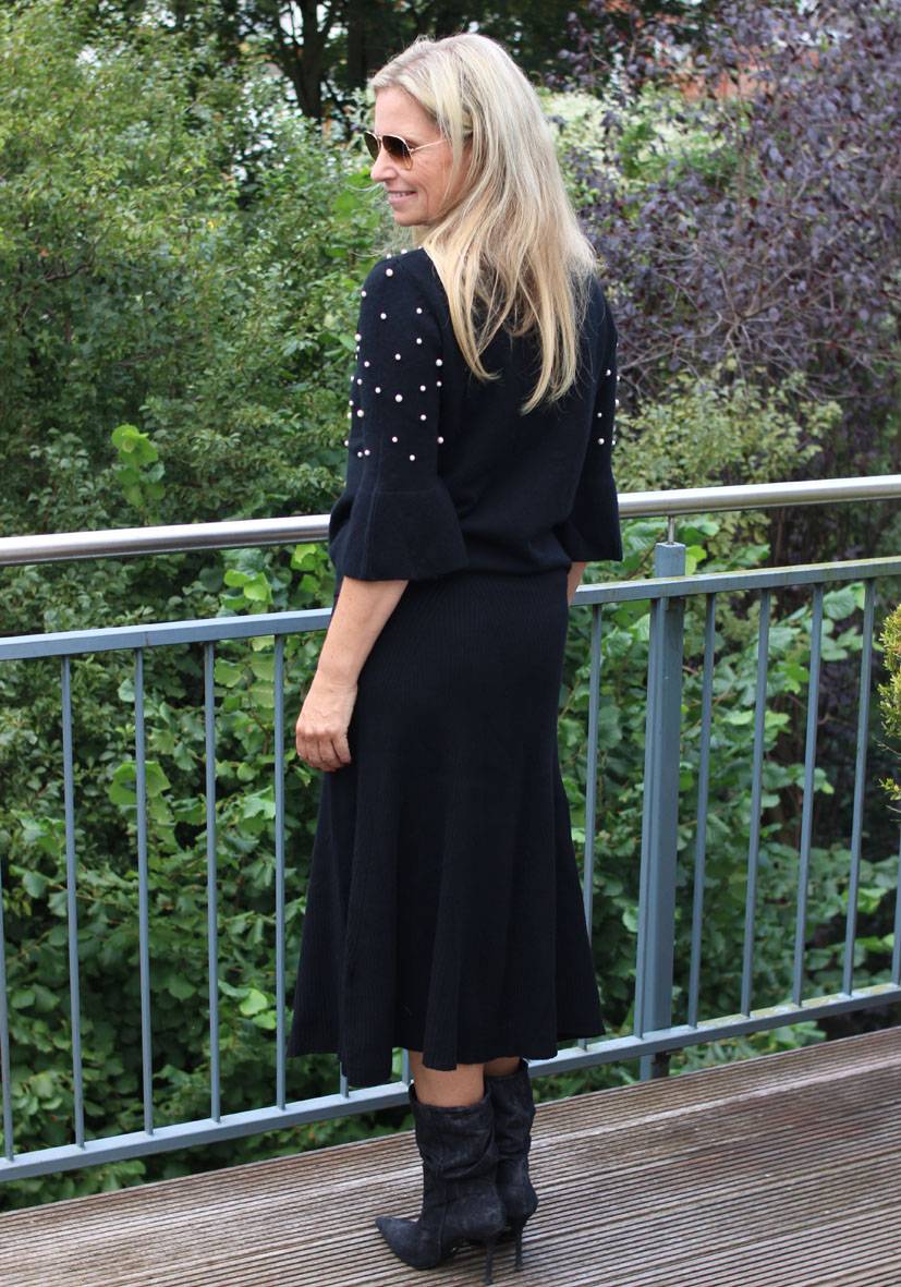 Miss Goodlife Skirt Knitted long – black Günstig kaufen