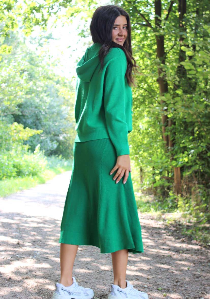 Miss Goodlife Skirt Knitted long – green Online Shopping