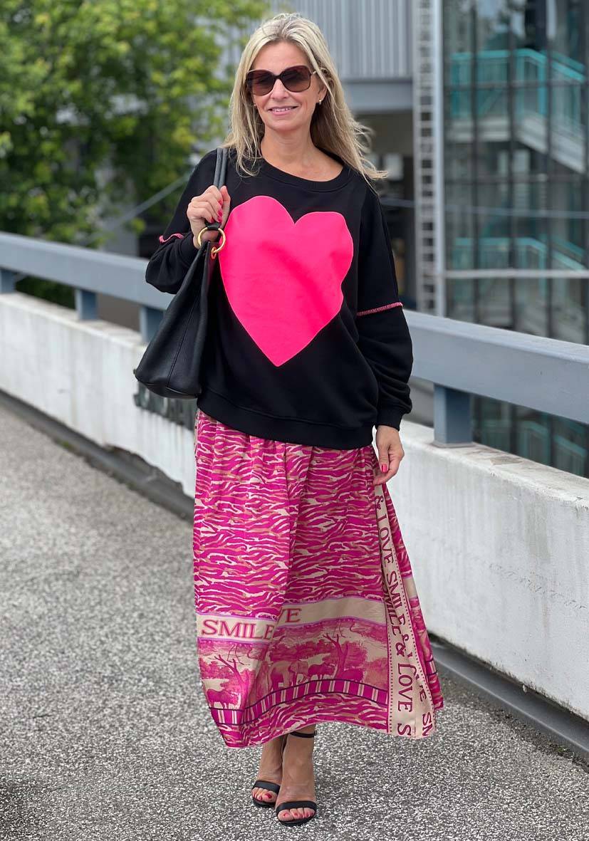 Miss Goodlife Maxirock Pink Zebra Lagerräumung