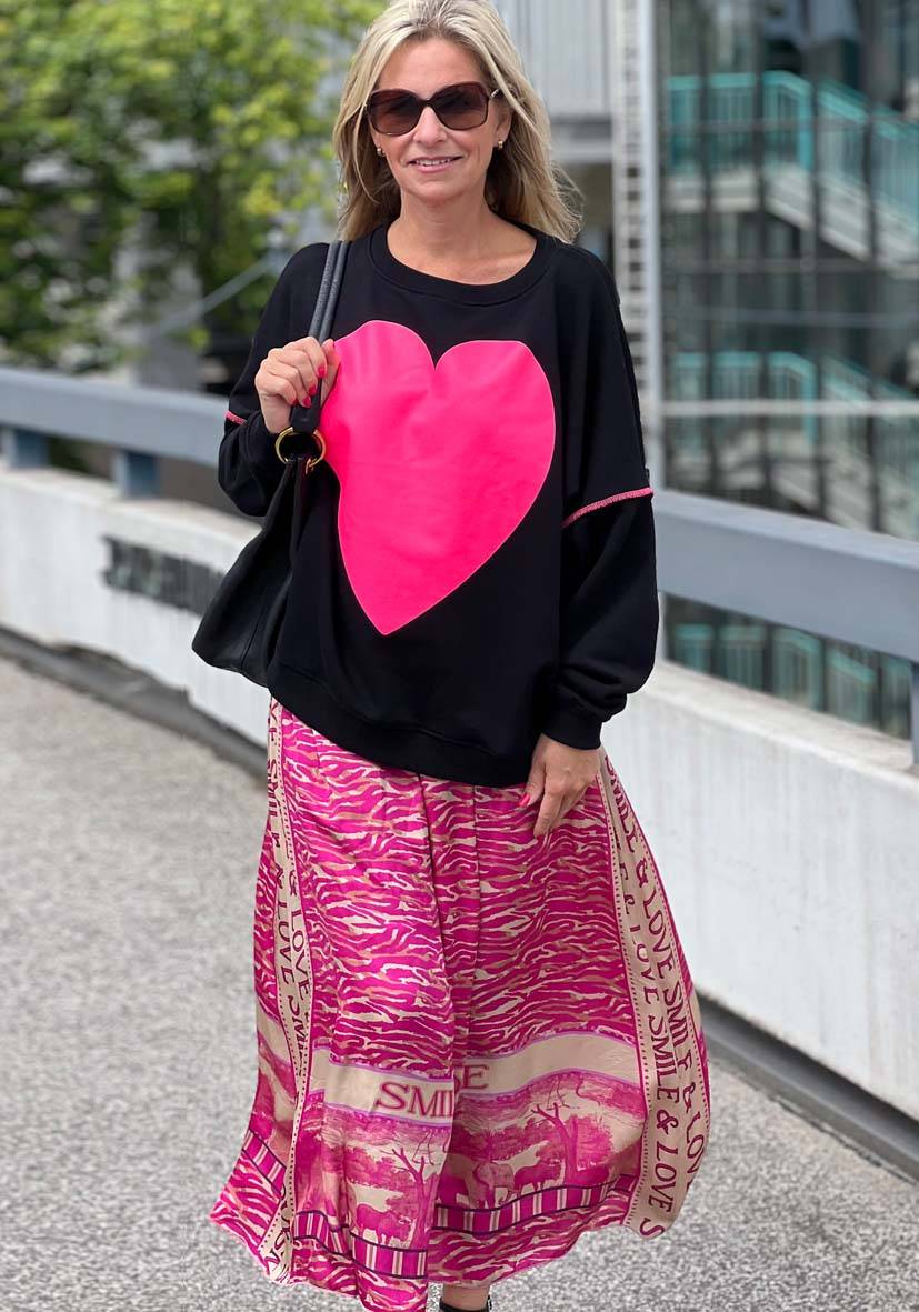 Miss Goodlife Maxirock Pink Zebra Lagerräumung