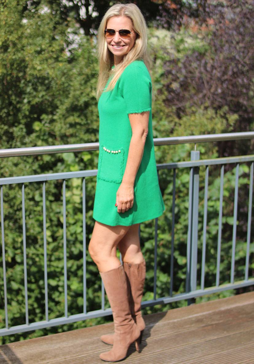 Miss Goodlife Dress Knitted short – green Fabrikpreis