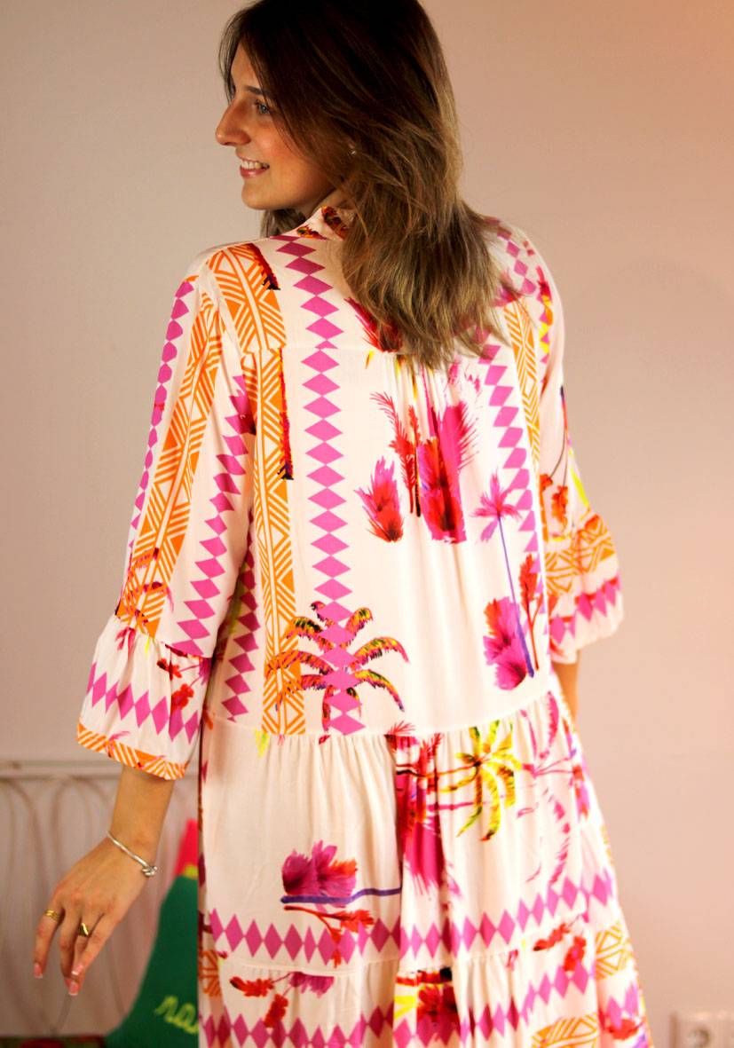 Miss Goodlife Dress Indie Big Leaves Flash Sale